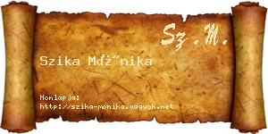 Szika Mónika névjegykártya