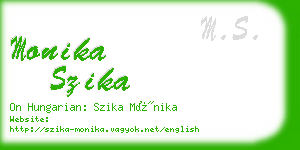 monika szika business card